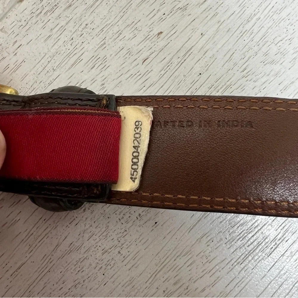Cole Haan Belt Brown Leather 37-41” hole‎ range